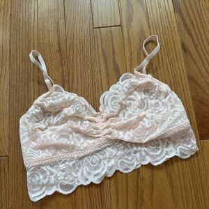 Pink Victoria Secret Pink Lace Bralett - Small